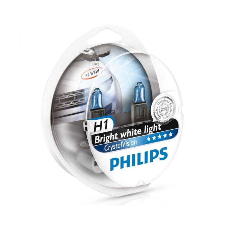 Λάμπες Philips Crystal Vision H1 4300K 55W Κωδικός 12258CVSM
