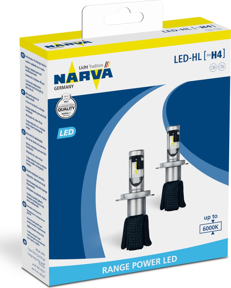 Narva Led H4 Range Power Κωδικός 18004 Τιμή Ζεύγους: 75 ευρώ