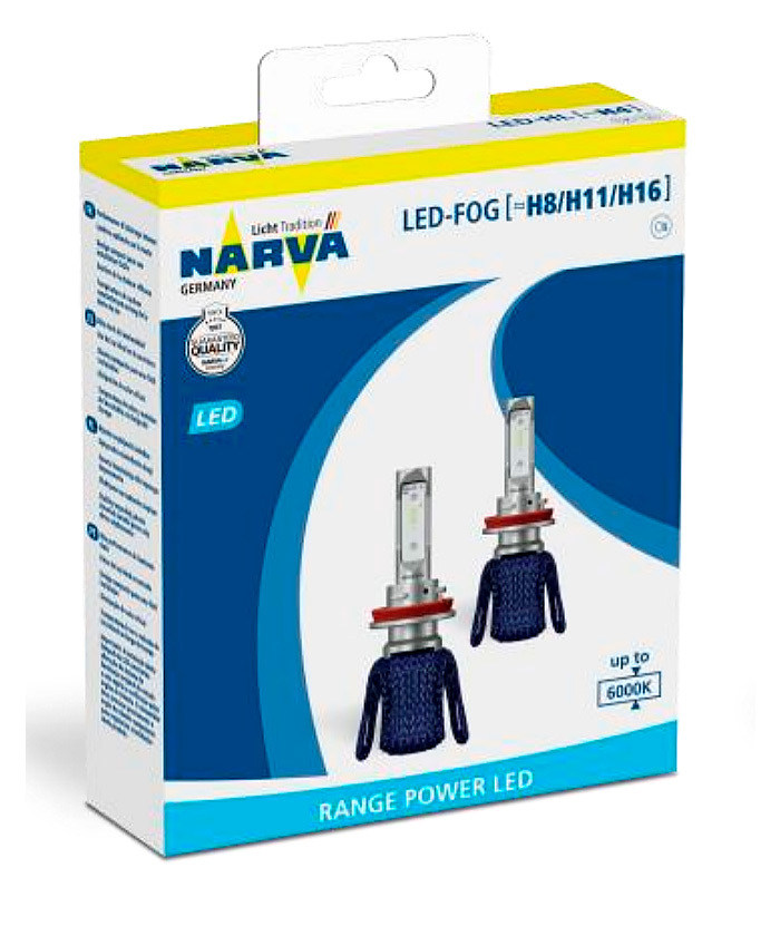 Narva Led H11 Range Power Κωδικός 18013 Τιμή Ζεύγους: 75 ευρώ