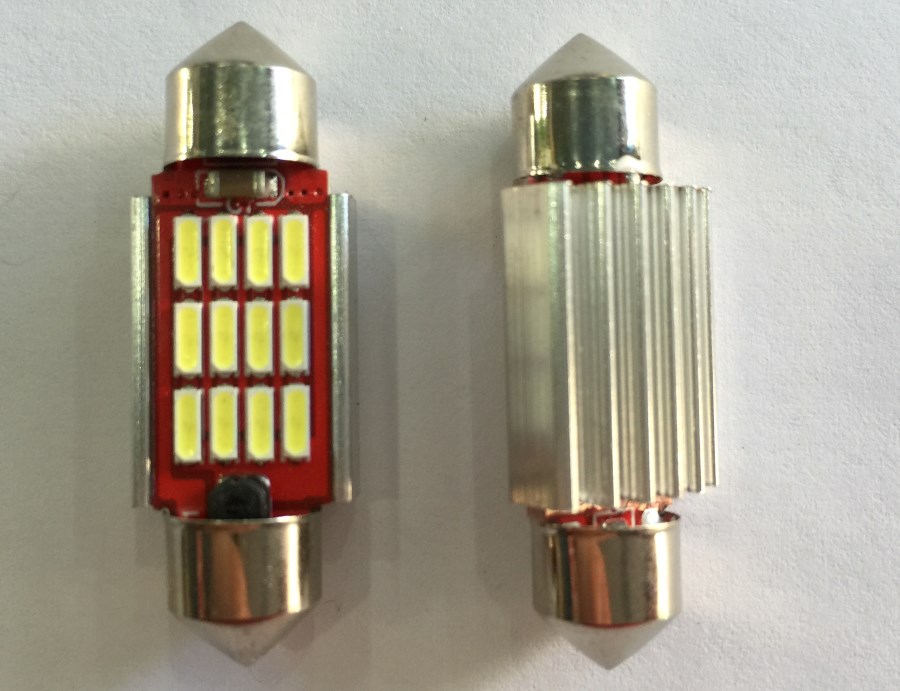 Σωληνωτό LED Canbus 36mm 12 SMD Τιμή τεμαχίου : 8 ευρώ