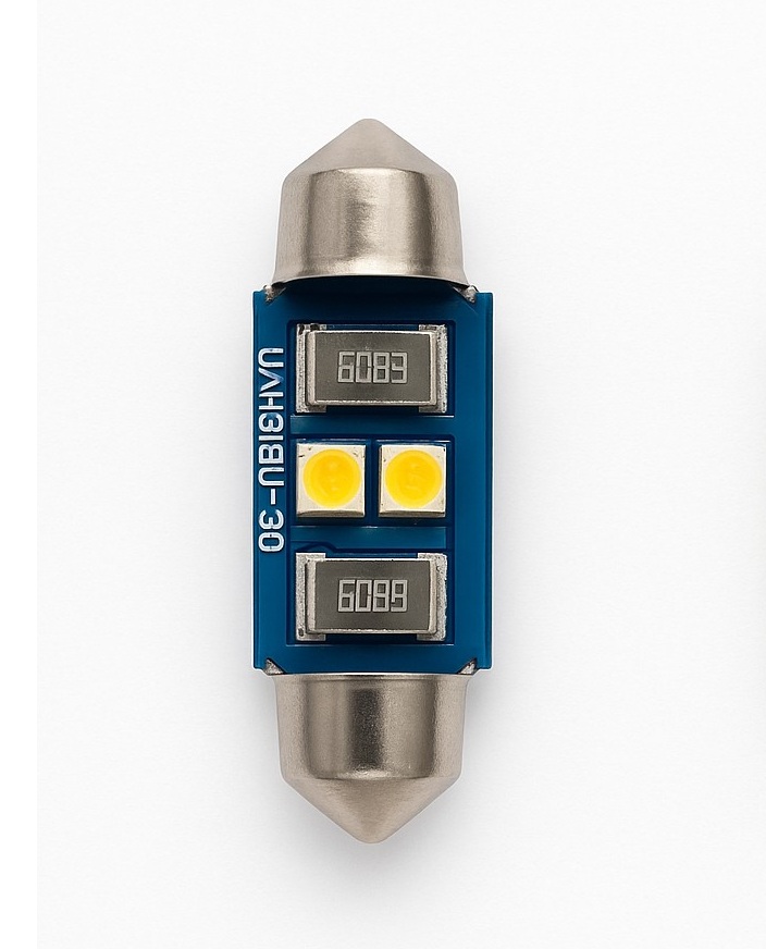 LED Σωληνωτό 36mm CANBUS Λευκό φως 12V Κωδικός XF248
