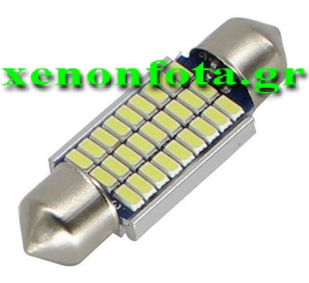 LED Σωληνωτό Canbus 36mm με 27 3014 SMD Λευκό φως 12V Κωδικός XF571