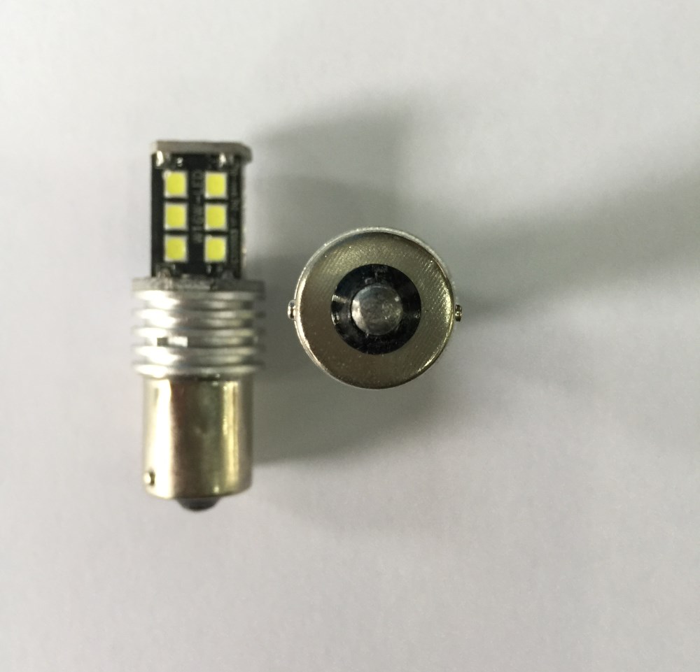 Led BA15s Μονοπολική Canbus 12+3 SMD Λευκό χρώμα Τιμή τεμαχίου : 14 ευρώ
