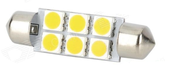 Σωληνωτό LED 6 SMD 41mm White