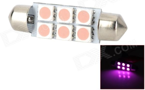 Σωληνωτό LED 6 SMD 36mm Pink