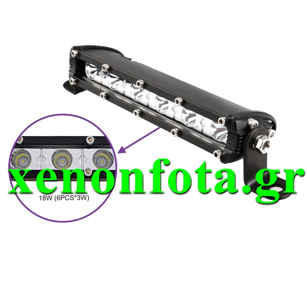 Μπάρα LED Cree 18 Watt Λεπτή γραμμή 10-30VDC