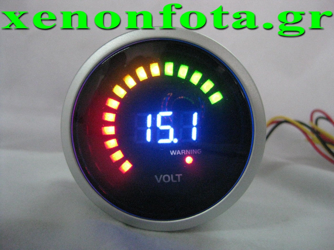 Βολτόμετρο ψηφιακό 12V με 3 μπλε ψηφία Κωδικός XF208
