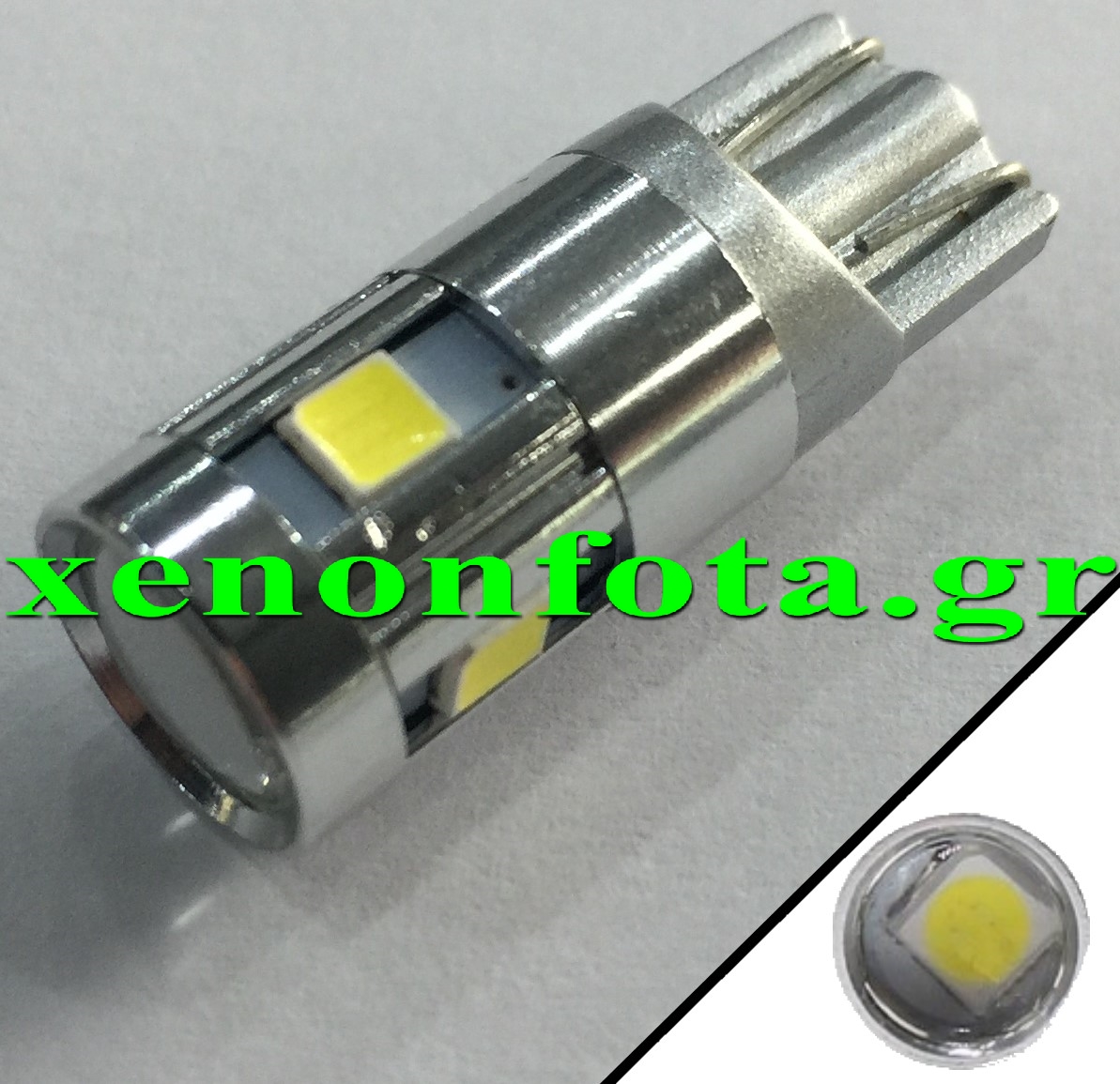 LED T10 με 5 3030 SMD Λευκό φως 12-24V Κωδικός XF579