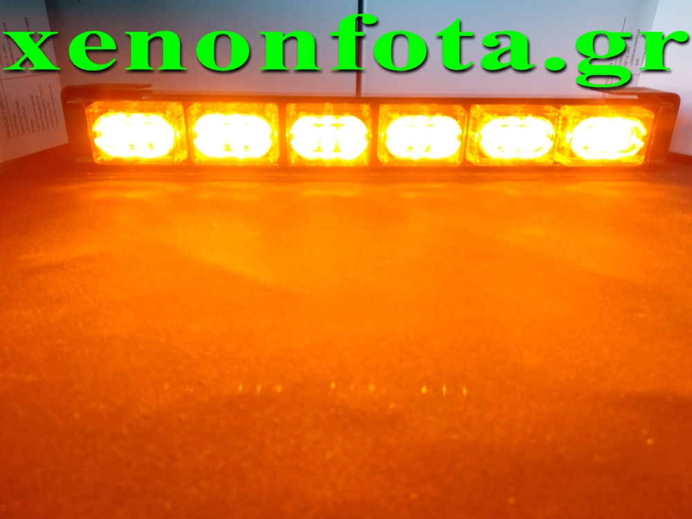 Μπάρα LED 12V-24V 54 Watt Πορτοκαλί φωτισμός Κωδικός XF639