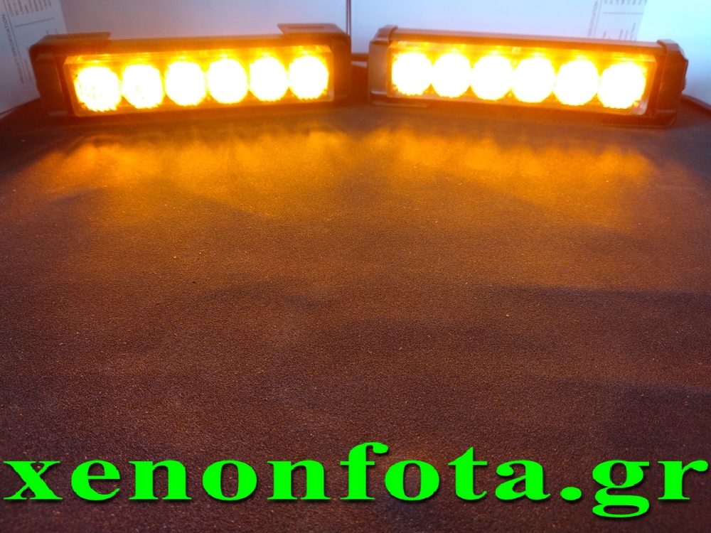 Μπάρες LED 12V-24V 36 Watt Πορτοκαλί φωτισμός Κωδικός XF645