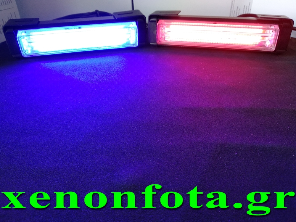 Μπάρες LED COB 12V-24V 20 Watt Μπλε/Κόκκινος φωτισμός Κωδικός XF647