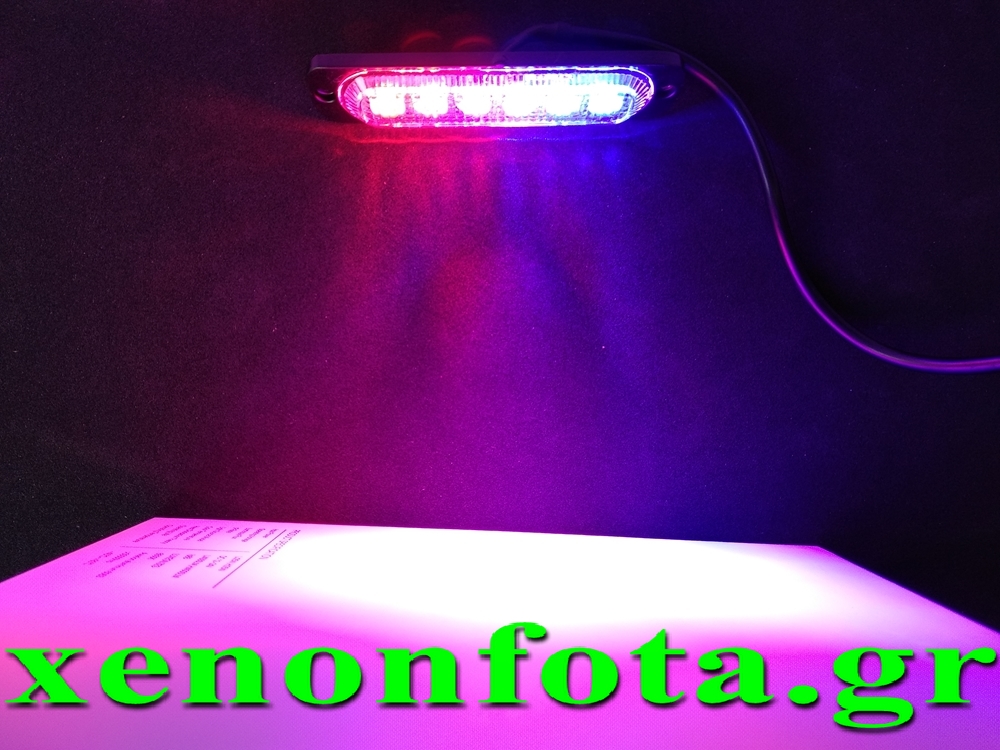 Φωτιστικό σώμα LED 12V-24V 18 Watt Μπλε/Κόκκινος φωτισμός Κωδικός XF656