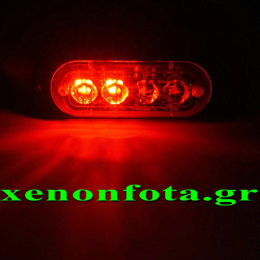 Φωτιστικό σώμα LED 12V-24V Κόκκινος φωτισμός Κωδικός XF686 Τιμή: 15 ευρώ