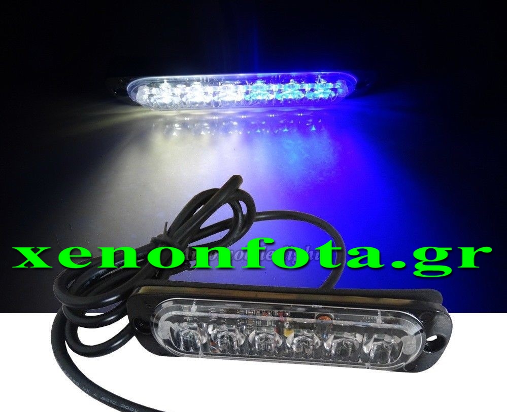 Φωτιστικό σώμα LED 12V-24V 18 Watt Μπλε/Λευκός φωτισμός Κωδικός XF695 Τιμή: 18 ευρώ