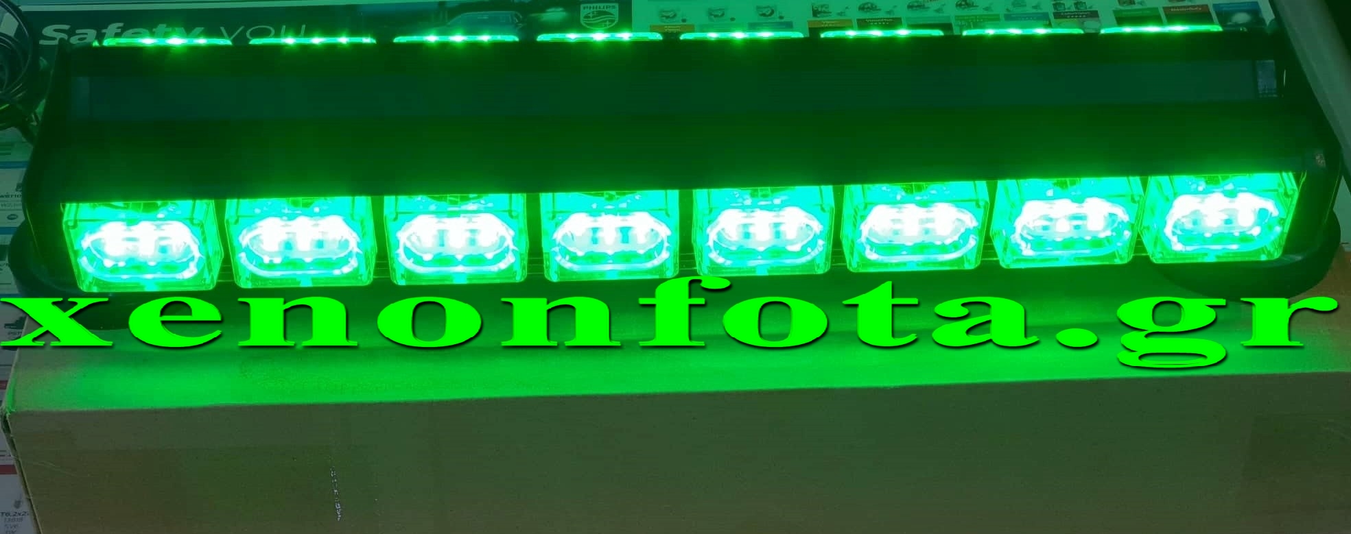 Μπάρα LED 12V-24V 144 Watt Πράσινος Φωτισμός Νέας Τεχνολογίας Led και από τις δύο πλευρές Κωδικός XF720 Τιμή: 120 ευρώ