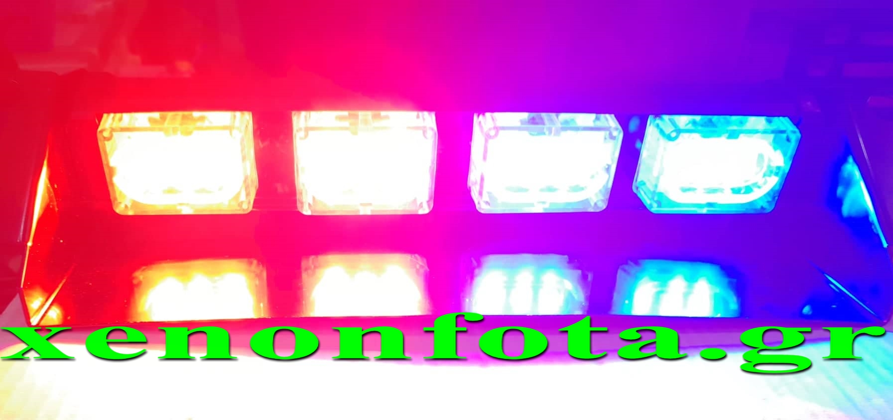 Μπάρα LED 12V-24V 36 Watt Κόκκινος/Μπλε φωτισμός με βεντούζες Κωδικός XF723 Τιμή: 60 ευρώ