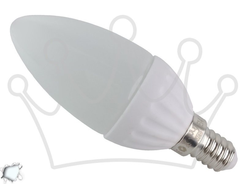 Κεράκι LED E14 6 Watt Milky Λευκό Ημέρας Κωδικός : 77352 